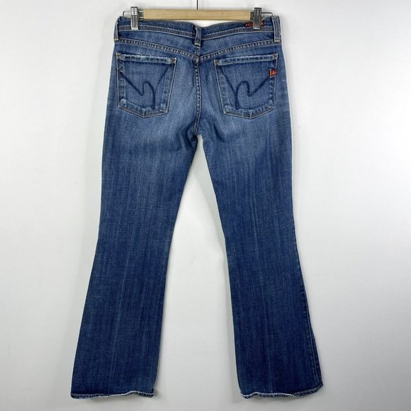 Citizens Of Humanity Ingrid Low Rise Waist Flare Denim  Jeans Y2K Womens Size 27 - Picture 1 of 7
